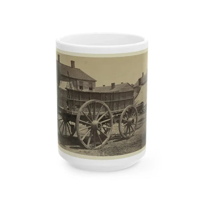 Supply Wagon, Probably In A Civil War Military Facility (U.S. Civil War) White Coffee Mug 15oz - Go Mug Yourself