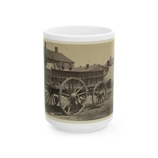 Supply Wagon, Probably In A Civil War Military Facility (U.S. Civil War) White Coffee Mug 15oz - Go Mug Yourself