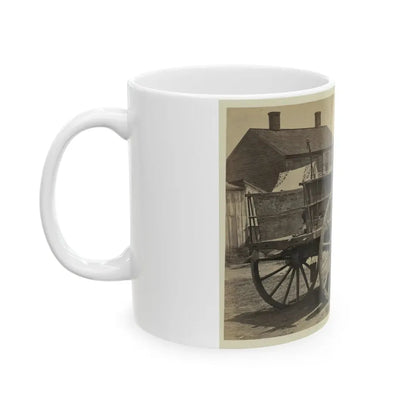 Supply Wagon, Probably In A Civil War Military Facility (U.S. Civil War) White Coffee Mug - Go Mug Yourself