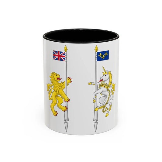 Supporters from the coat of arms of Canada - Accent Coffee Mug 11oz Black - Go Mug Yourself