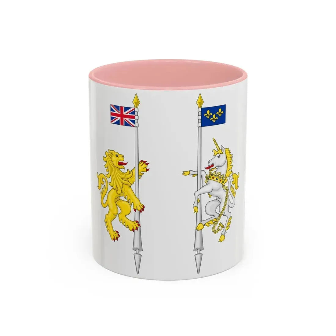 Supporters from the coat of arms of Canada - Accent Coffee Mug 11oz Pink - Go Mug Yourself