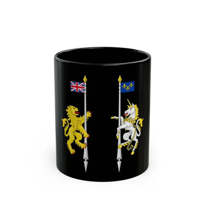 Supporters from the coat of arms of Canada - Black Coffee Mug 11oz - Go Mug Yourself