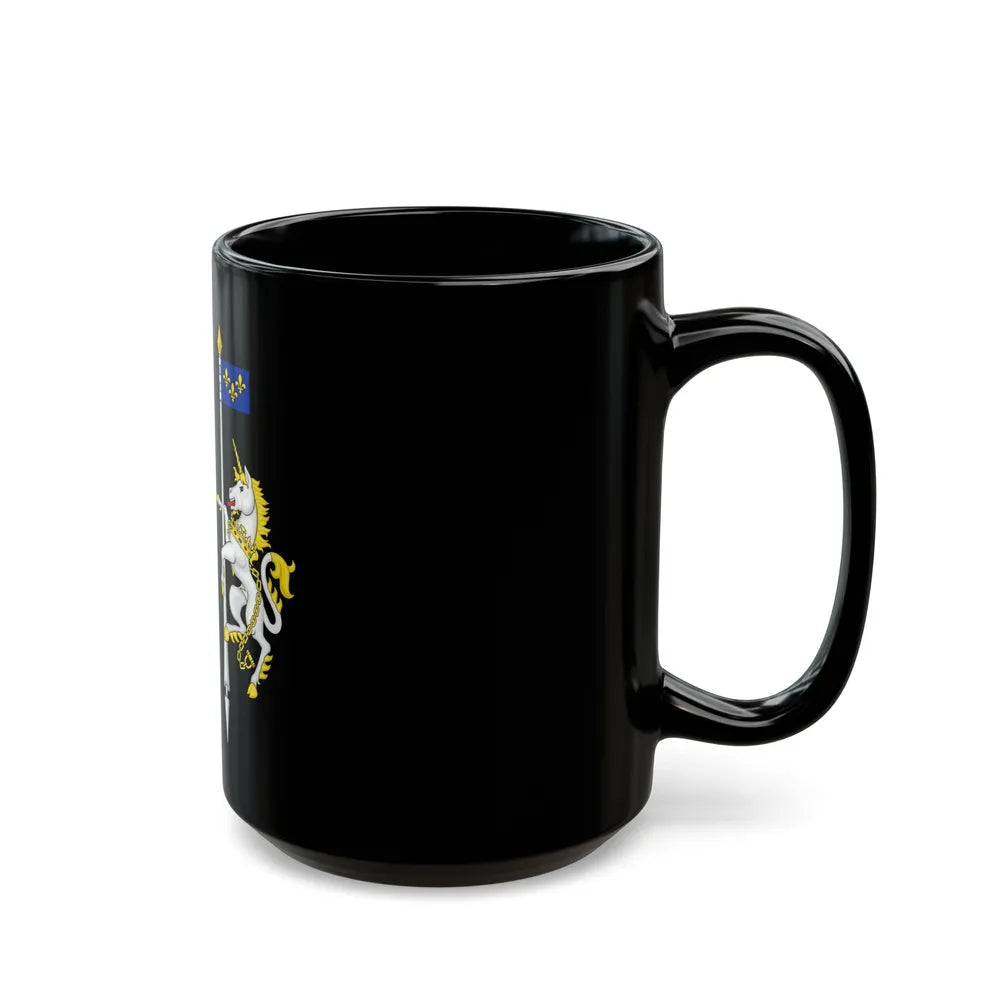 Supporters from the coat of arms of Canada - Black Coffee Mug-Go Mug Yourself