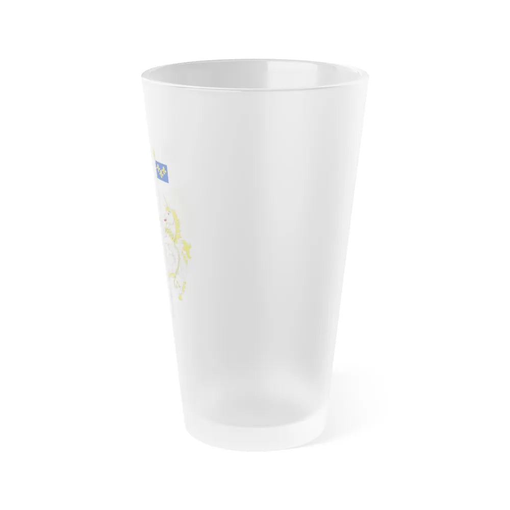 Supporters from the coat of arms of Canada - Frosted Pint Glass 16oz-Go Mug Yourself