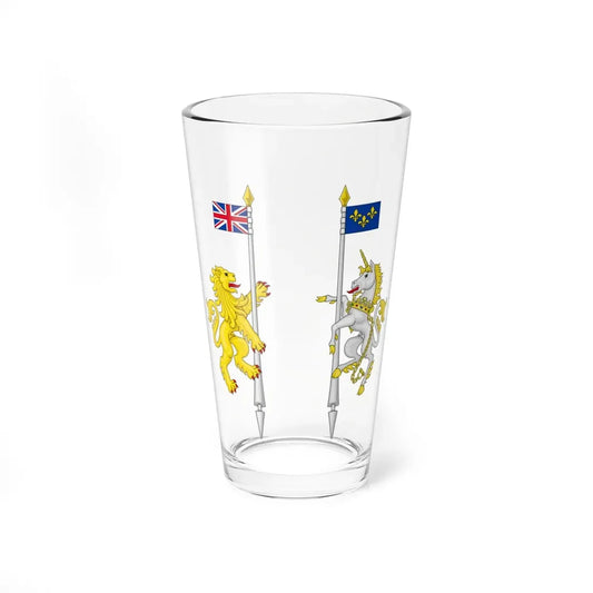 Supporters from the coat of arms of Canada - Pint Glass 16oz 16oz - Go Mug Yourself