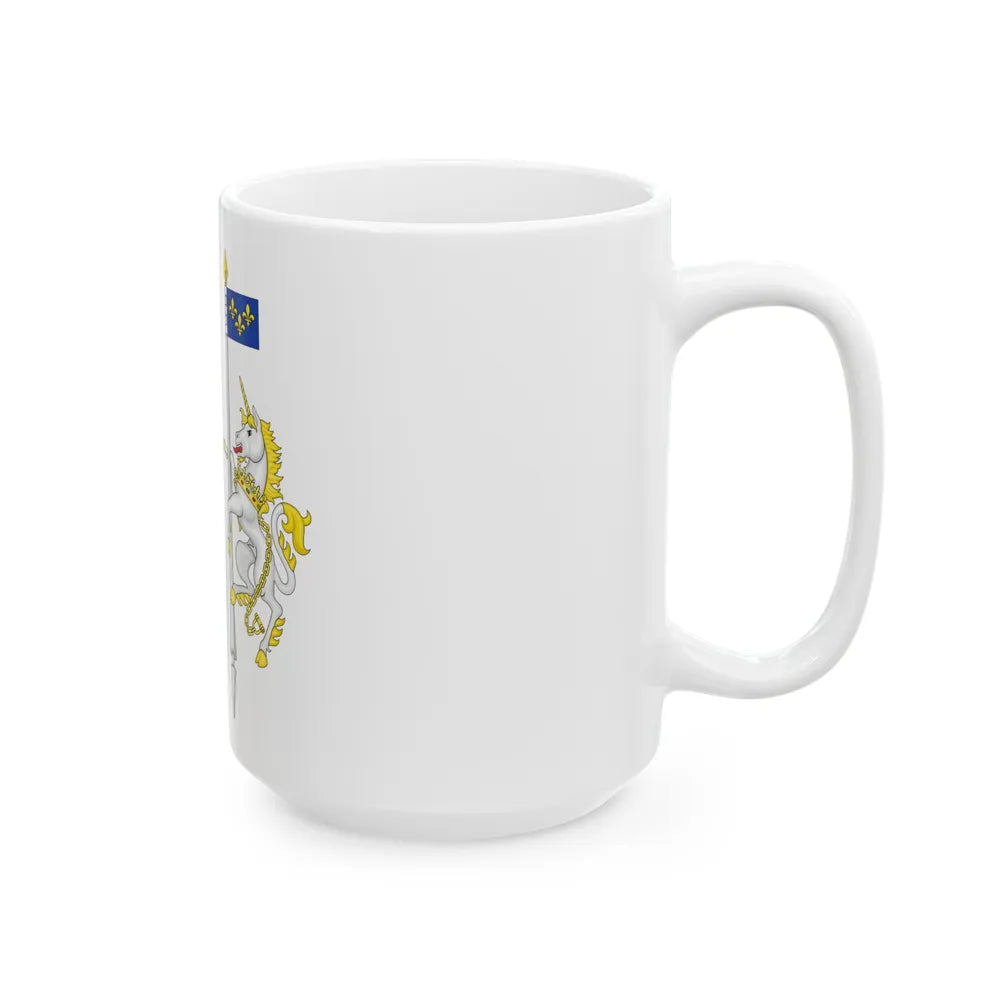 Supporters from the coat of arms of Canada - White Coffee Mug-Go Mug Yourself