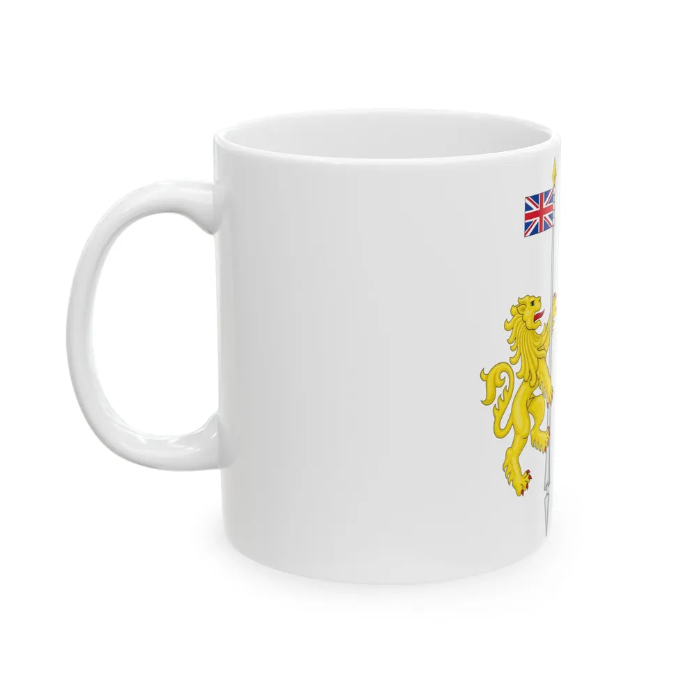 Supporters from the coat of arms of Canada - White Coffee Mug-Go Mug Yourself