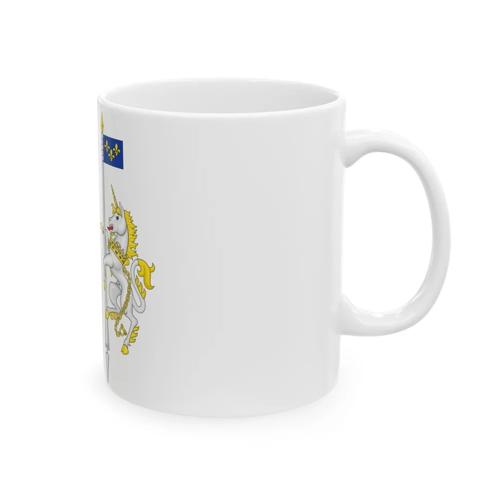 Supporters from the coat of arms of Canada - White Coffee Mug-Go Mug Yourself