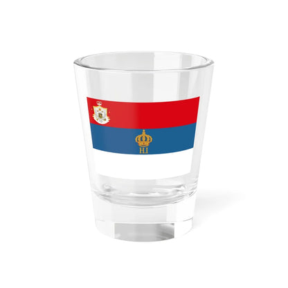 Supposed Crnogorska Narodna Vojska Vasojevićkih komita flag (Montenegro) Shot Glass 1.5oz 1.5oz - Go Mug Yourself