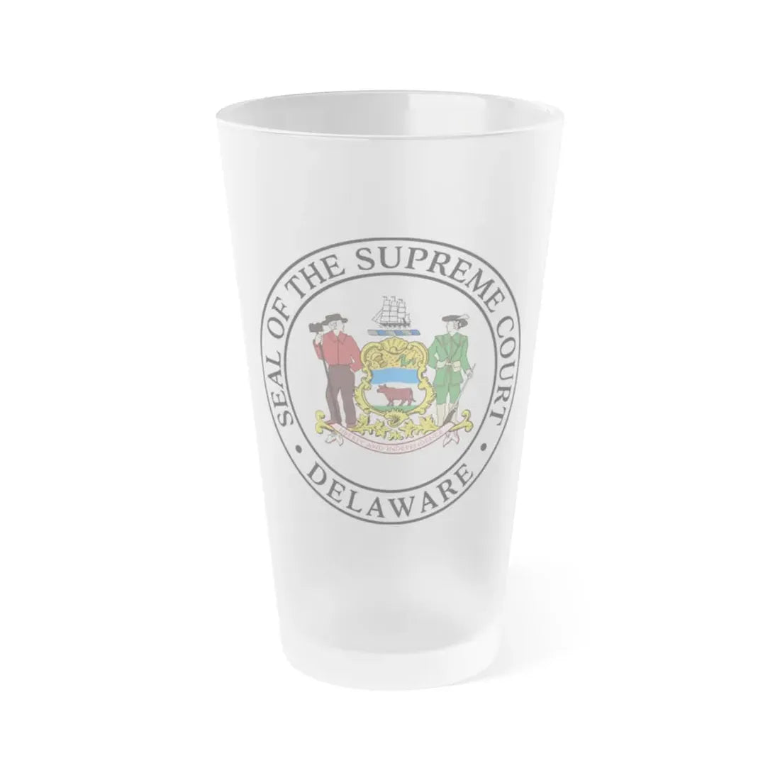 Supreme Court of Delaware - Frosted Pint Glass 16oz 16oz Frosted - Go Mug Yourself