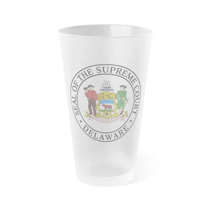 Supreme Court of Delaware - Frosted Pint Glass 16oz 16oz Frosted - Go Mug Yourself