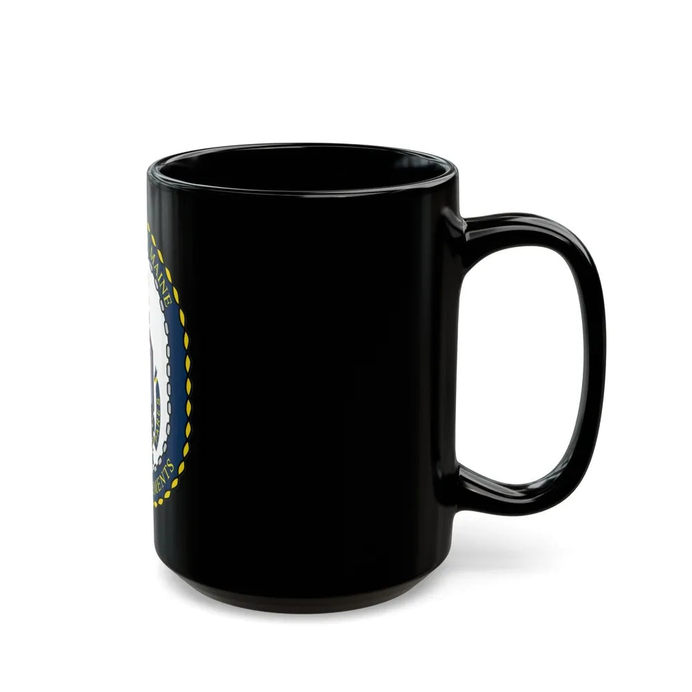 SUPSHIP Bath ME Detach (U.S. Navy) Black Coffee Mug-Go Mug Yourself