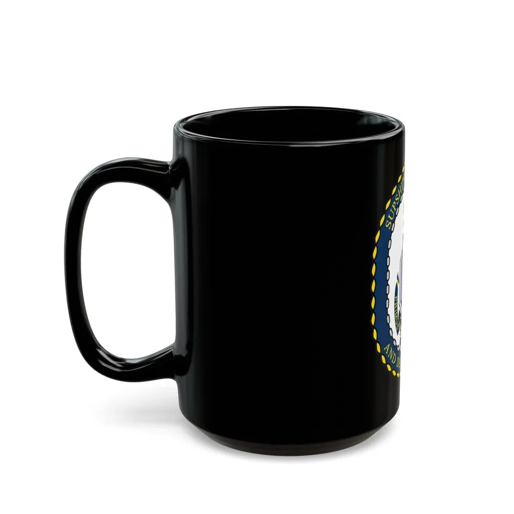 SUPSHIP Bath ME Detach (U.S. Navy) Black Coffee Mug-Go Mug Yourself