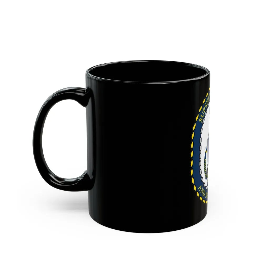 SUPSHIP Bath ME Detach (U.S. Navy) Black Coffee Mug-Go Mug Yourself