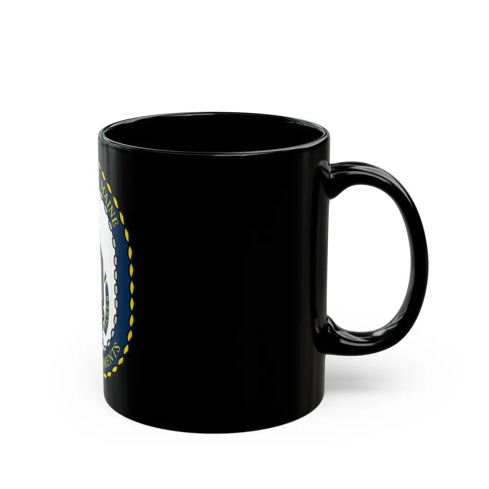 SUPSHIP Bath ME Detach (U.S. Navy) Black Coffee Mug-Go Mug Yourself