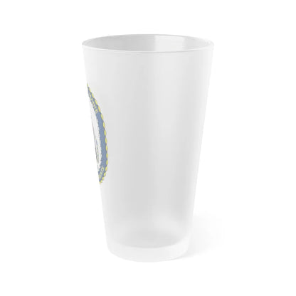 SUPSHIP Bath ME Detach (U.S. Navy) Frosted Pint Glass 16oz-Go Mug Yourself