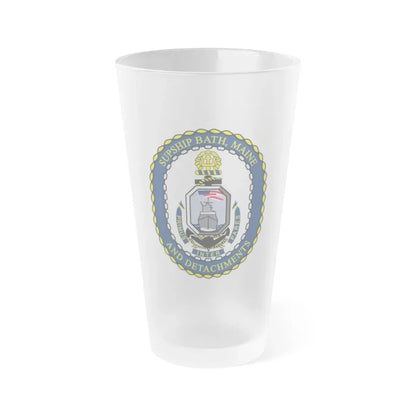 SUPSHIP Bath ME Detach (U.S. Navy) Frosted Pint Glass 16oz Default Title - Go Mug Yourself
