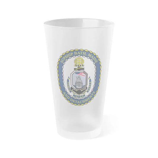 SUPSHIP Bath ME Detach (U.S. Navy) Frosted Pint Glass 16oz Default Title - Go Mug Yourself