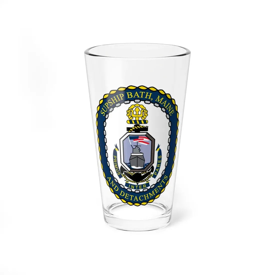 SUPSHIP Bath ME Detach (U.S. Navy) Pint Glass 16oz 16oz - Go Mug Yourself