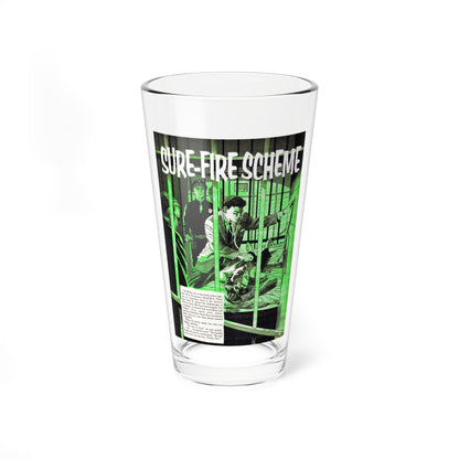 Sure-Fire Scheme, Terror Illustrated, December 1955 (Magazine Illustration) Pint Glass 16oz-16oz-Go Mug Yourself