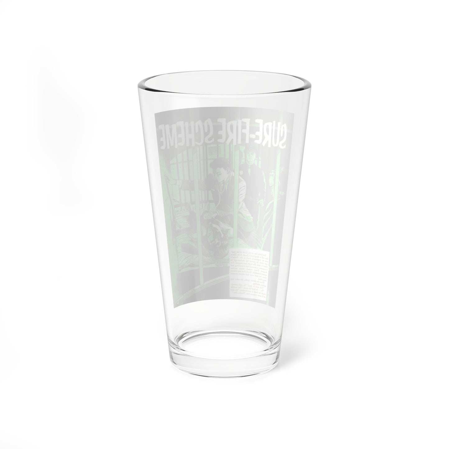 Sure-Fire Scheme, Terror Illustrated, December 1955 (Magazine Illustration) Pint Glass 16oz-Go Mug Yourself