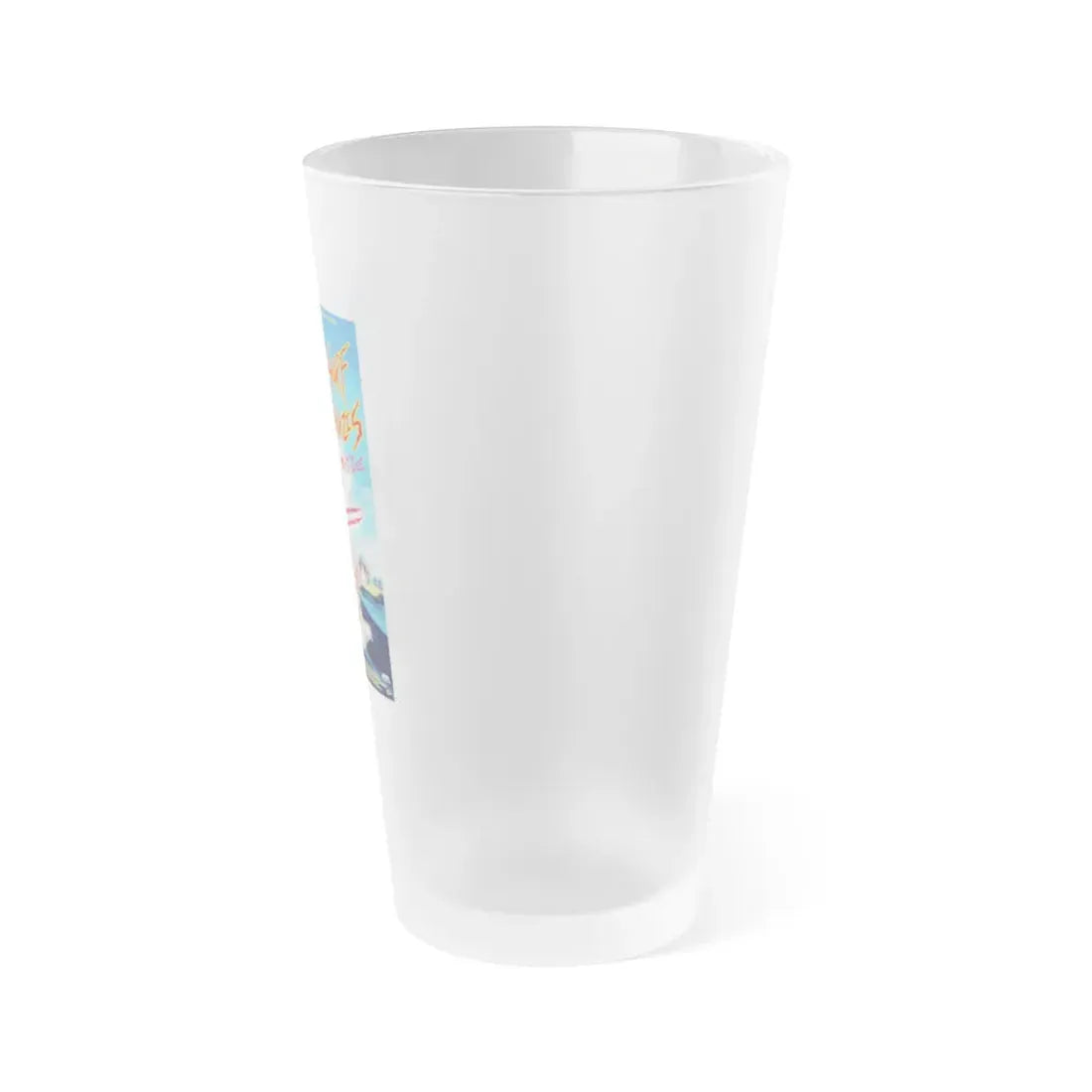 SURF NAZI'S MUST DIE 1987 Movie Poster - Frosted Pint Glass 16oz - Go Mug Yourself