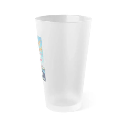 SURF NAZI'S MUST DIE 1987 Movie Poster - Frosted Pint Glass 16oz - Go Mug Yourself