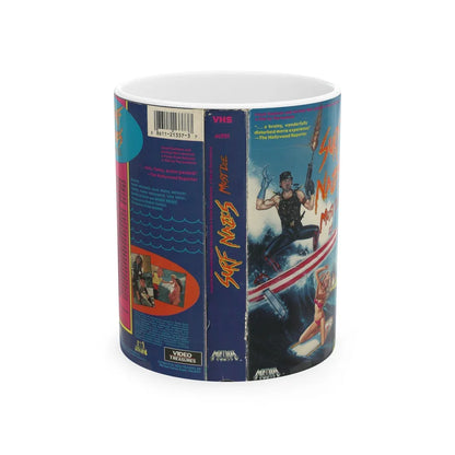 SURF NAZIS MUST DIE (VHS COVER) - White Coffee Mug-11oz-Go Mug Yourself