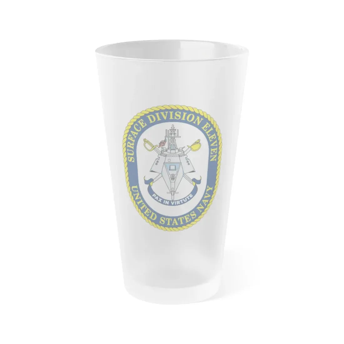 Surface DIV 11 USN (U.S. Navy) Frosted Pint Glass 16oz Default Title - Go Mug Yourself