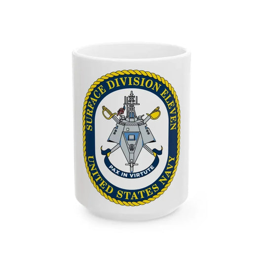 Surface DIV 11 USN (U.S. Navy) White Coffee Mug 15oz - Go Mug Yourself