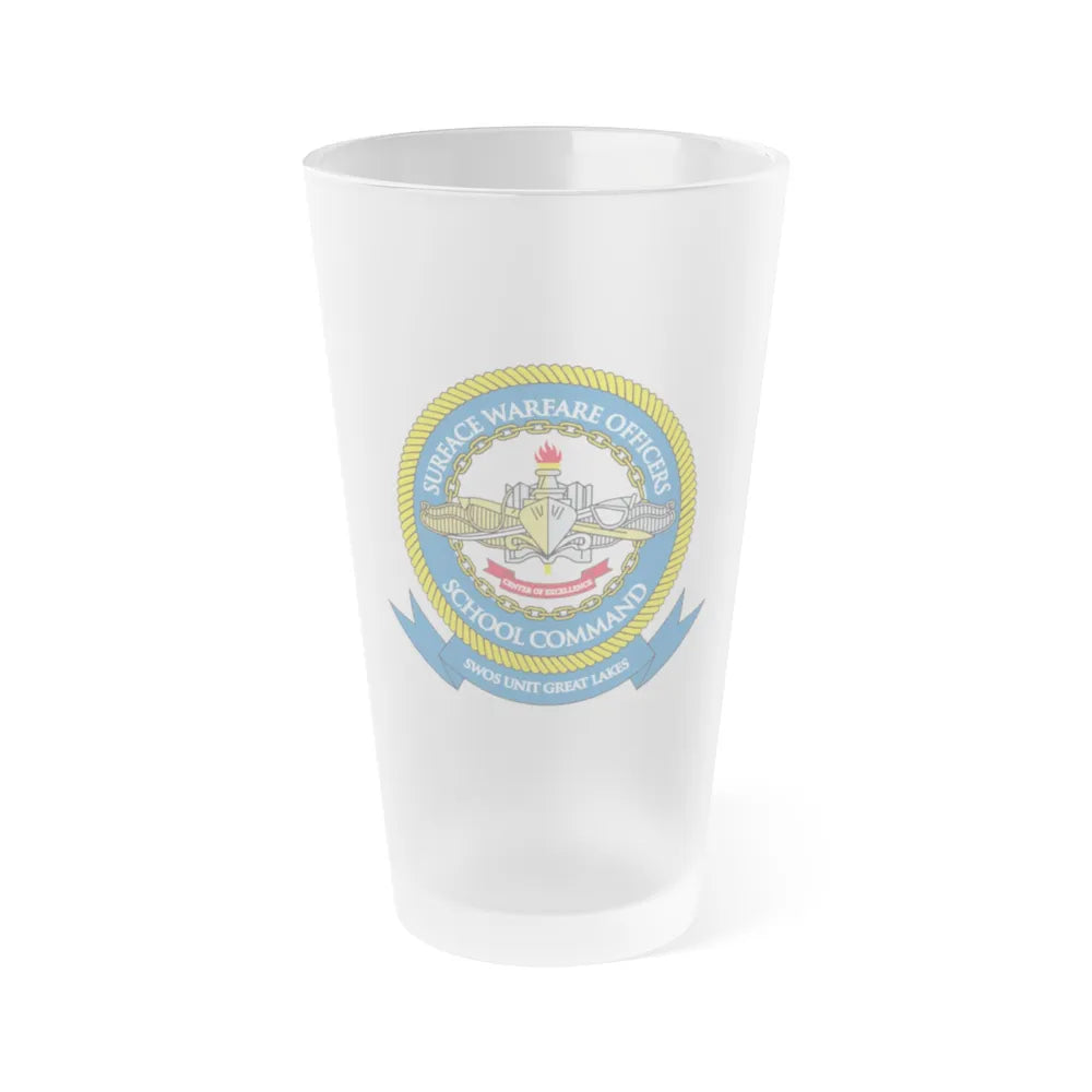 Surface Warfare Officer School Command Great Lakes (U.S. Navy) Frosted Pint Glass 16oz-Go Mug Yourself