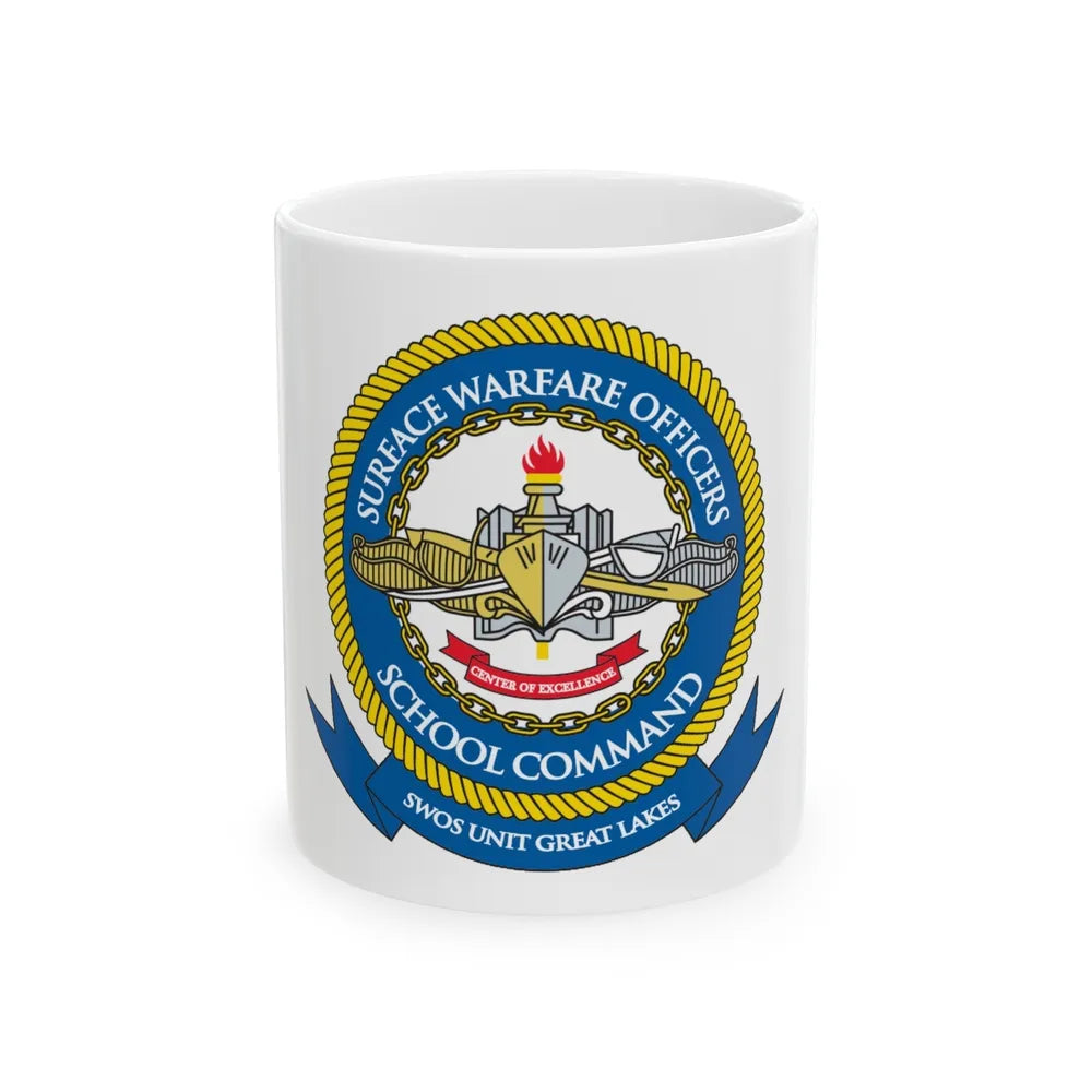 Surface Warfare Officer School Command Great Lakes (U.S. Navy) White Coffee Mug-11oz-Go Mug Yourself