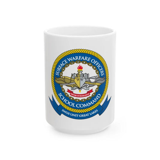 Surface Warfare Officer School Command Great Lakes (U.S. Navy) White Coffee Mug-15oz-Go Mug Yourself