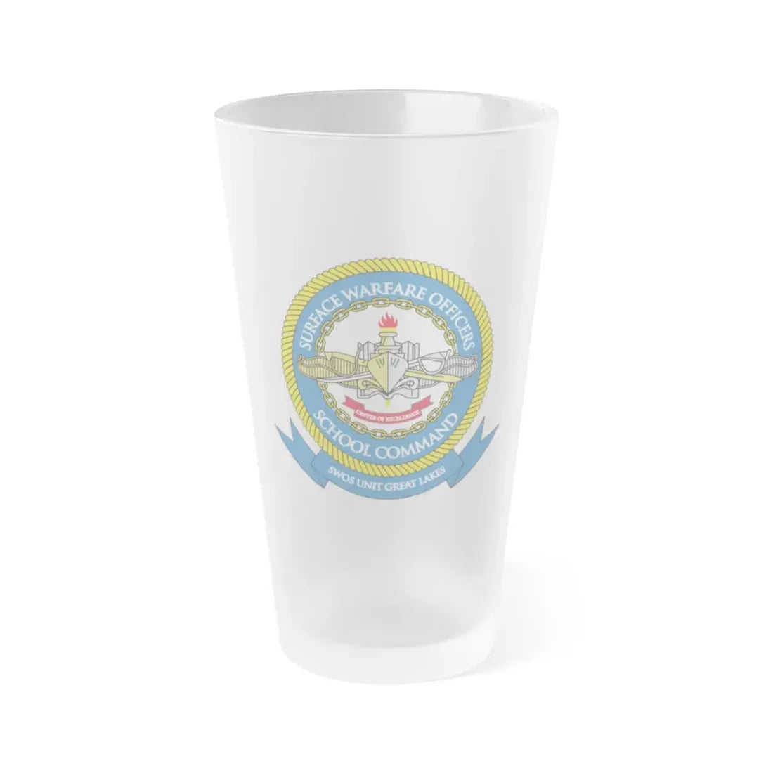 Surface Warfare Officer School Command Great Lakes (U.S. Navy) Frosted Pint Glass 16oz Default Title - Go Mug Yourself