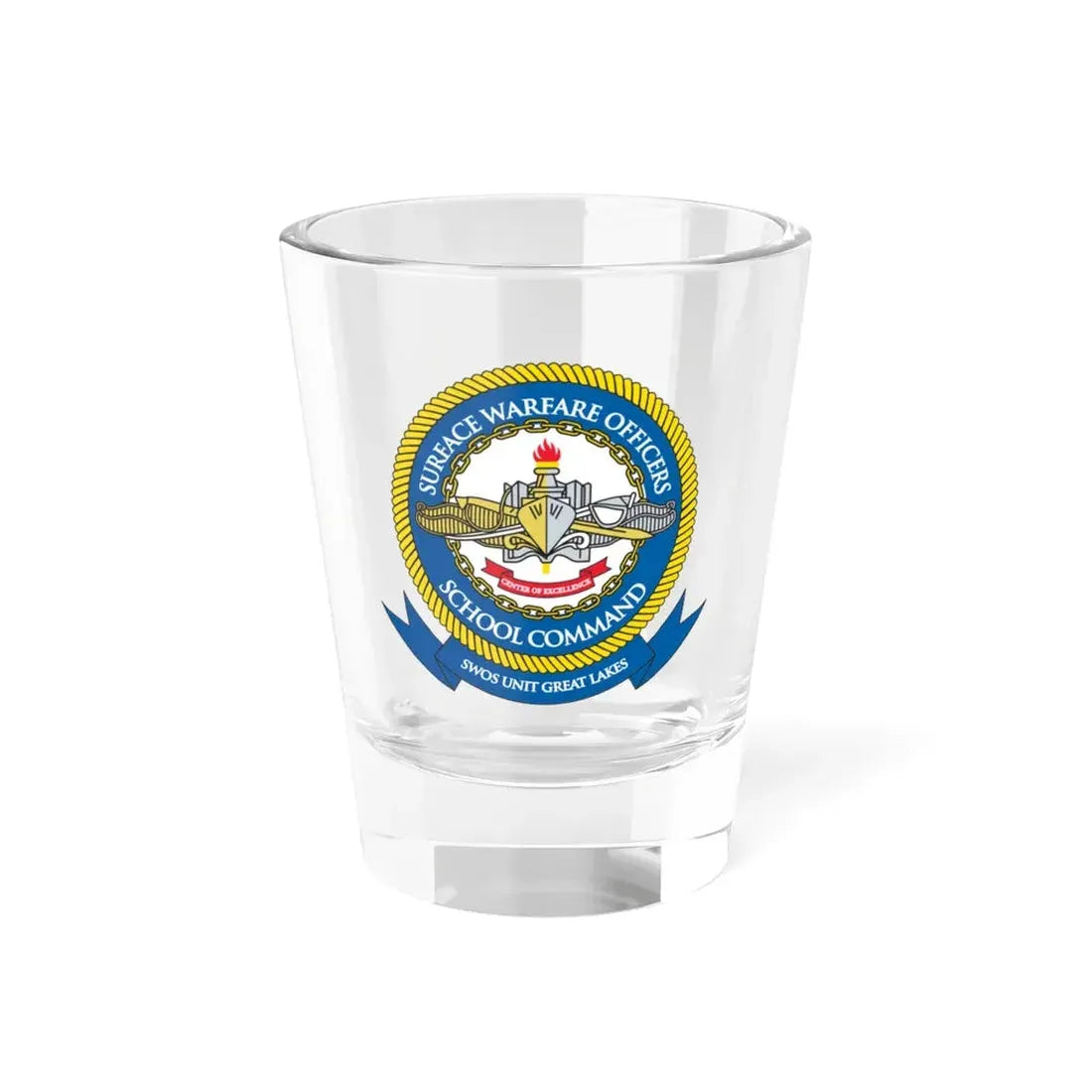 Surface Warfare Officer School Command Great Lakes (U.S. Navy) Shot Glass 1.5oz 1.5oz - Go Mug Yourself