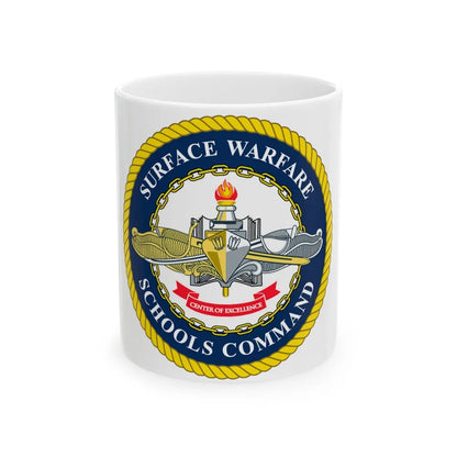 Surface Warfare Schools Command (U.S. Navy) White Coffee Mug-11oz-Go Mug Yourself