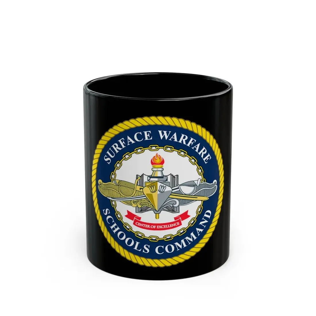 Surface Warfare Schools Command (U.S. Navy) Black Coffee Mug 11oz - Go Mug Yourself