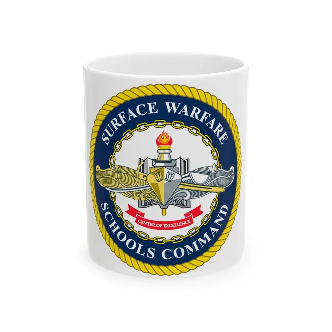 Surface Warfare Schools Command (U.S. Navy) White Coffee Mug 11oz - Go Mug Yourself