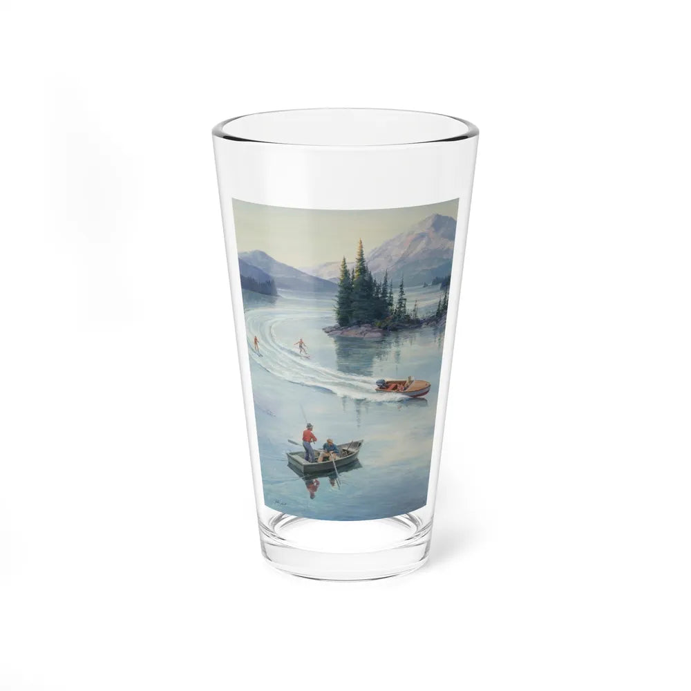 Surprise on the Lake (Magazine Illustration) Pint Glass 16oz-16oz-Go Mug Yourself