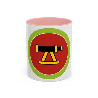 Surveying (Boy Scout Merit Badge) Accent Coffee Mug-11oz-Pink-Go Mug Yourself