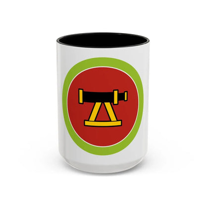 Surveying (Boy Scout Merit Badge) Accent Coffee Mug-15oz-Black-Go Mug Yourself