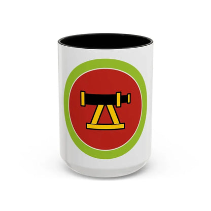 Surveying (Boy Scout Merit Badge) Accent Coffee Mug 15oz Black - Go Mug Yourself