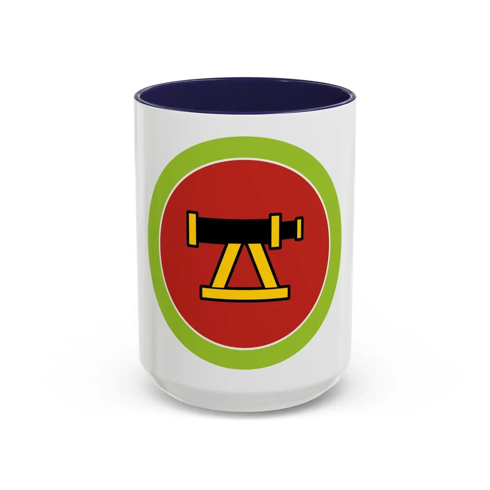 Surveying (Boy Scout Merit Badge) Accent Coffee Mug-15oz-Navy-Go Mug Yourself