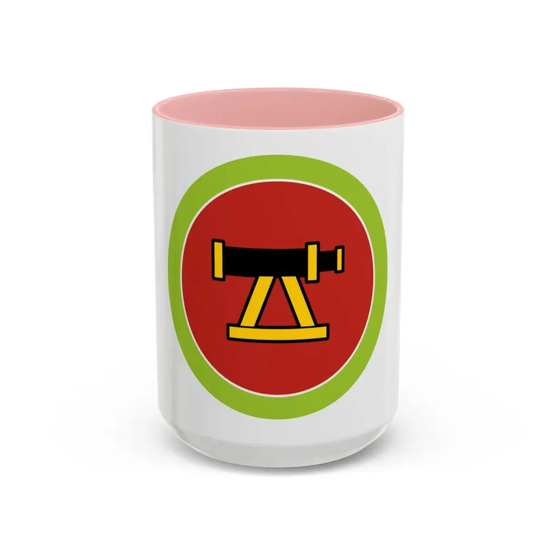 Surveying (Boy Scout Merit Badge) Accent Coffee Mug 15oz Pink - Go Mug Yourself