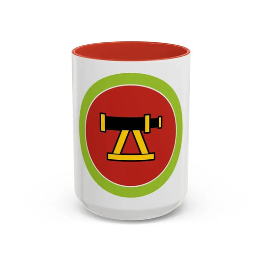Surveying (Boy Scout Merit Badge) Accent Coffee Mug 15oz Red - Go Mug Yourself