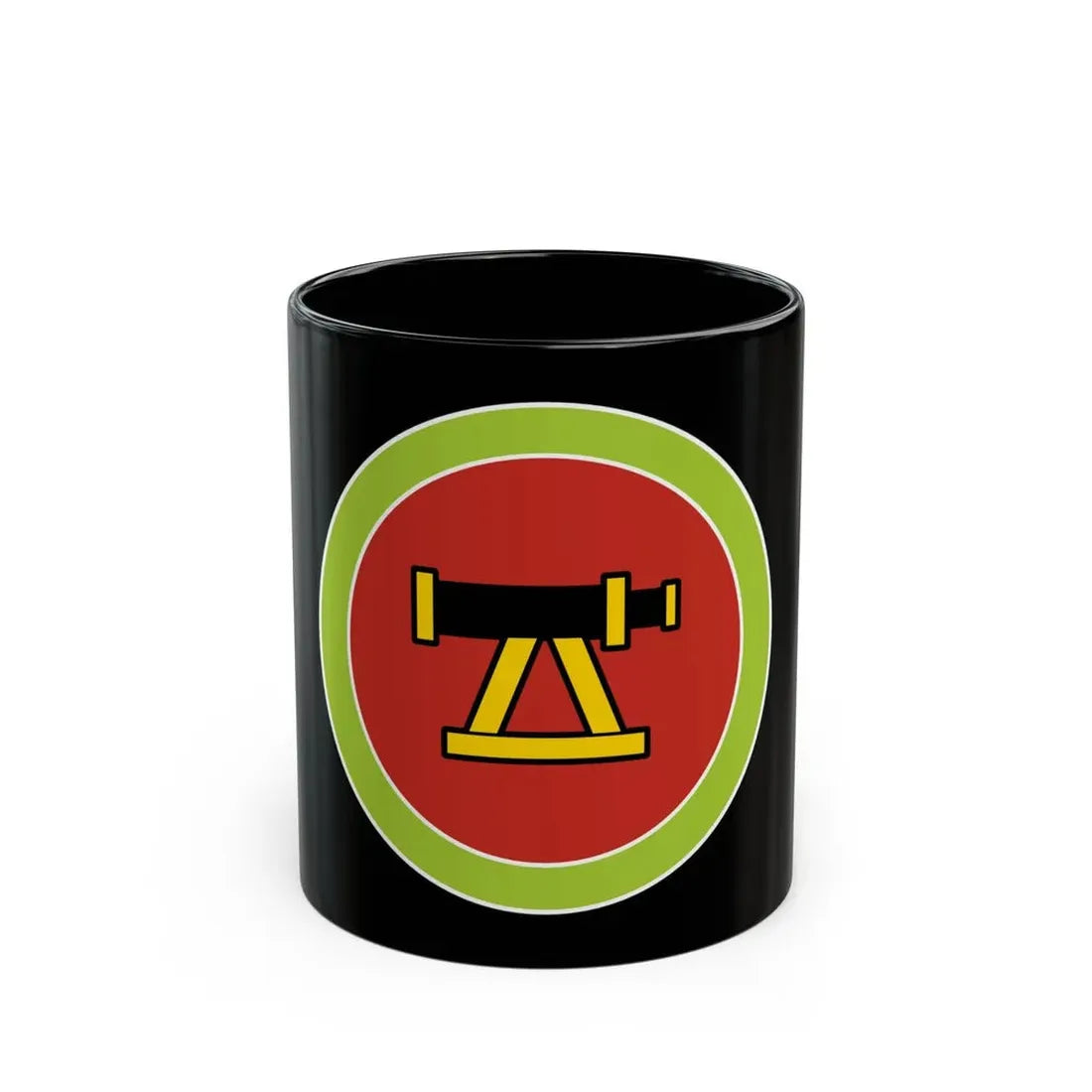 Surveying (Boy Scout Merit Badge) Black Coffee Mug 11oz - Go Mug Yourself