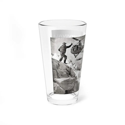 Survival, Adventure magazine, March 1958 (Magazine Illustration) Pint Glass 16oz-Go Mug Yourself