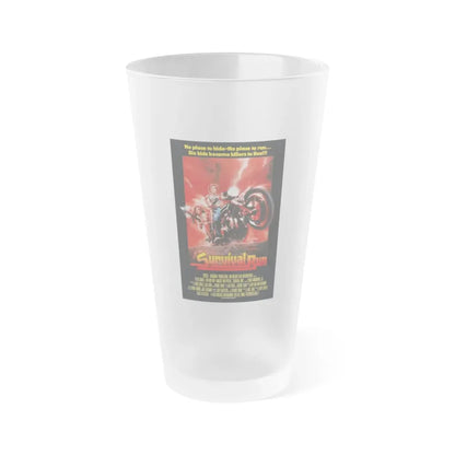 SURVIVAL RUN 1979 Movie Poster - Frosted Pint Glass 16oz Default Title - Go Mug Yourself