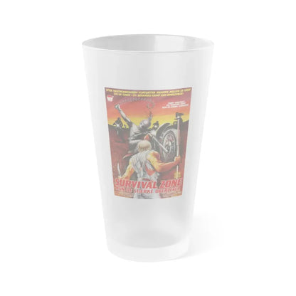SURVIVAL ZONE (DANISH) 1983 Movie Poster - Frosted Pint Glass 16oz Default Title - Go Mug Yourself