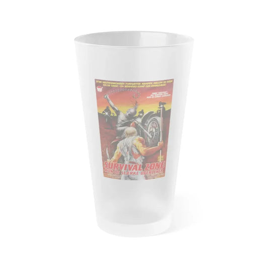 SURVIVAL ZONE (DANISH) 1983 Movie Poster - Frosted Pint Glass 16oz Default Title - Go Mug Yourself